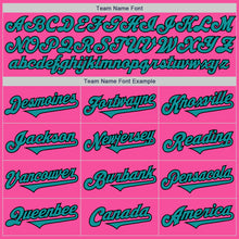 Load image into Gallery viewer, Custom Pink Teal-Black Authentic Two Tone Baseball Jersey