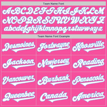 Load image into Gallery viewer, Custom Pink White-Light Blue Authentic Two Tone Baseball Jersey