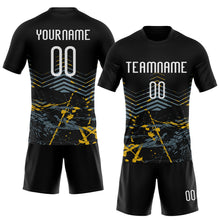 Load image into Gallery viewer, Custom Black White Splash Sublimation Volleyball Uniform Jersey