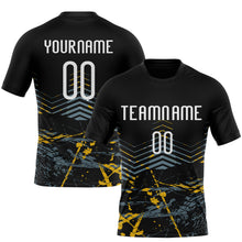 Load image into Gallery viewer, Custom Black White Splash Sublimation Volleyball Uniform Jersey
