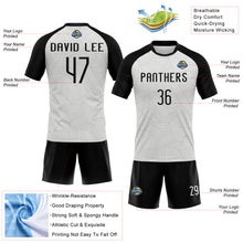 Load image into Gallery viewer, Custom White Black Abstract Line Sublimation Volleyball Uniform Jersey
