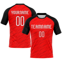 Load image into Gallery viewer, Custom Red White-Black Sublimation Volleyball Uniform Jersey