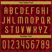 Load image into Gallery viewer, Custom Crimson Old Gold-Black Lightning Sublimation Volleyball Uniform Jersey