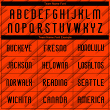 Load image into Gallery viewer, Custom Orange Black Line Sublimation Volleyball Uniform Jersey