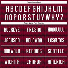 Load image into Gallery viewer, Custom Maroon White-Black Geometric Shape Sublimation Volleyball Uniform Jersey