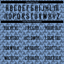 Load image into Gallery viewer, Custom Light Blue Black-White Geometric Shape Sublimation Volleyball Uniform Jersey