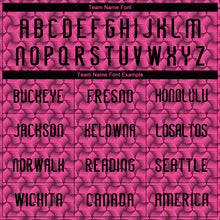 Load image into Gallery viewer, Custom Pink Black Geometric Shape Sublimation Volleyball Uniform Jersey