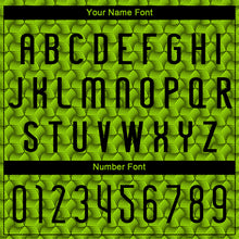 Load image into Gallery viewer, Custom Neon Green Black Geometric Shape Sublimation Volleyball Uniform Jersey