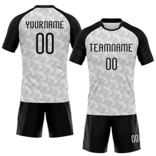 Load image into Gallery viewer, Custom White Black Geometric Shape Sublimation Volleyball Uniform Jersey