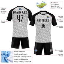 Load image into Gallery viewer, Custom White Black Geometric Shape Sublimation Volleyball Uniform Jersey