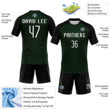 Load image into Gallery viewer, Custom Grass Green White-Black Geometric Shape Sublimation Volleyball Uniform Jersey