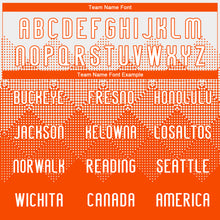 Load image into Gallery viewer, Custom Orange White Geometric Shape Sublimation Volleyball Uniform Jersey