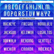 Load image into Gallery viewer, Custom Royal White-Pink Geometric Shape Sublimation Volleyball Uniform Jersey