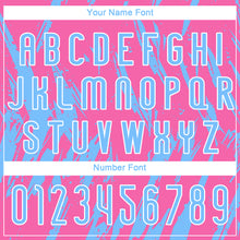 Load image into Gallery viewer, Custom Powder Blue Pink-White Splash Sublimation Volleyball Uniform Jersey