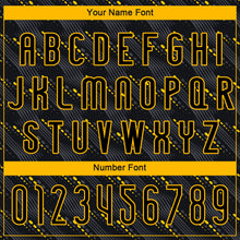 Load image into Gallery viewer, Custom Black Gold Geometric Shape Sublimation Volleyball Uniform Jersey