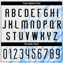 Load image into Gallery viewer, Custom White Black-Light Blue Splash Sublimation Volleyball Uniform Jersey