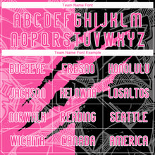 Load image into Gallery viewer, Custom Graffiti Pattern Pink-Black Scratch Sublimation Volleyball Uniform Jersey