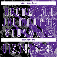 Load image into Gallery viewer, Custom Graffiti Pattern Purple-Black Scratch Sublimation Volleyball Uniform Jersey