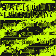 Load image into Gallery viewer, Custom Black Neon Green Splash Sublimation Volleyball Uniform Jersey
