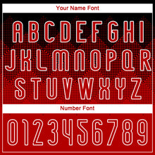 Load image into Gallery viewer, Custom Red Black-White Geometric Shape Sublimation Volleyball Uniform Jersey