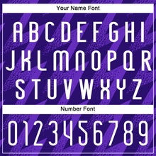 Load image into Gallery viewer, Custom Purple White Zigzag Shape Sublimation Volleyball Uniform Jersey