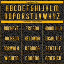 Load image into Gallery viewer, Custom Black Gold Animal Print Sublimation Volleyball Uniform Jersey