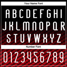 Load image into Gallery viewer, Custom Black White-Red Geometric Shape Sublimation Volleyball Uniform Jersey