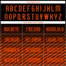 Load image into Gallery viewer, Custom Black Orange Geometric Shape Sublimation Volleyball Uniform Jersey