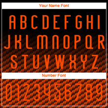 Load image into Gallery viewer, Custom Black Orange Geometric Shape Sublimation Volleyball Uniform Jersey