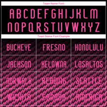 Load image into Gallery viewer, Custom Black Pink Geometric Shape Sublimation Volleyball Uniform Jersey