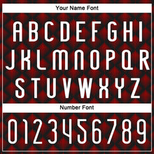 Load image into Gallery viewer, Custom Black White-Red Geometric Shape Sublimation Volleyball Uniform Jersey