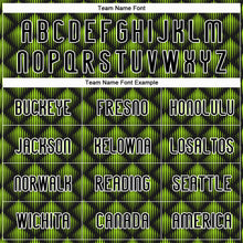 Load image into Gallery viewer, Custom Black White-Neon Green Geometric Shape Sublimation Volleyball Uniform Jersey