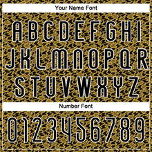 Load image into Gallery viewer, Custom Old Gold Black-White Geometric Shape Sublimation Volleyball Uniform Jersey