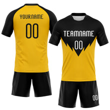 Load image into Gallery viewer, Custom Yellow White-Black Line Sublimation Volleyball Uniform Jersey