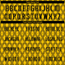 Load image into Gallery viewer, Custom Yellow Black-White Geometric Shape Sublimation Volleyball Uniform Jersey