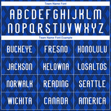 Load image into Gallery viewer, Custom Thunder Blue White-Black Geometric Shape Sublimation Volleyball Uniform Jersey