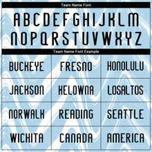 Load image into Gallery viewer, Custom Light Blue Black-White Fluid Sublimation Volleyball Uniform Jersey