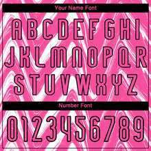 Load image into Gallery viewer, Custom Pink Black-White Fluid Sublimation Volleyball Uniform Jersey