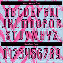 Load image into Gallery viewer, Custom Light Blue Pink-Black Fluid Sublimation Volleyball Uniform Jersey