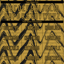 Load image into Gallery viewer, Custom Old Gold Black Fluid Sublimation Volleyball Uniform Jersey