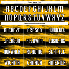 Load image into Gallery viewer, Custom Black White-Yellow Abstract Lines Sublimation Volleyball Uniform Jersey