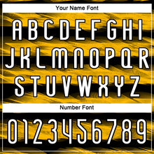 Load image into Gallery viewer, Custom Black White-Yellow Abstract Lines Sublimation Volleyball Uniform Jersey