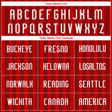 Load image into Gallery viewer, Custom Red White-Black Lines Sublimation Volleyball Uniform Jersey