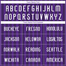 Load image into Gallery viewer, Custom Purple White-Black Lines Sublimation Volleyball Uniform Jersey