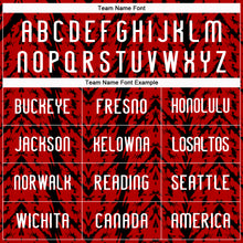 Load image into Gallery viewer, Custom Red White-Black Abstract Shape Sublimation Volleyball Uniform Jersey