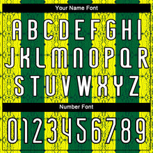 Load image into Gallery viewer, Custom Light Yellow Green-Black Abstract Shape Sublimation Volleyball Uniform Jersey