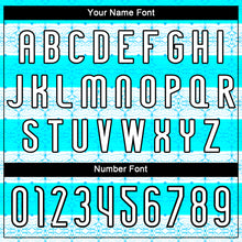 Load image into Gallery viewer, Custom White Lakes Blue-Black Abstract Shape Sublimation Volleyball Uniform Jersey