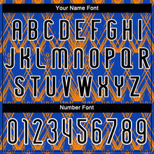 Load image into Gallery viewer, Custom Thunder Blue Black-Bay Orange Abstract Shape Sublimation Volleyball Uniform Jersey