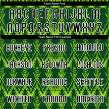 Load image into Gallery viewer, Custom Green Black-Neon Green Abstract Shape Sublimation Volleyball Uniform Jersey