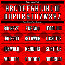 Load image into Gallery viewer, Custom Red White-Black Geometric Shape Sublimation Volleyball Uniform Jersey